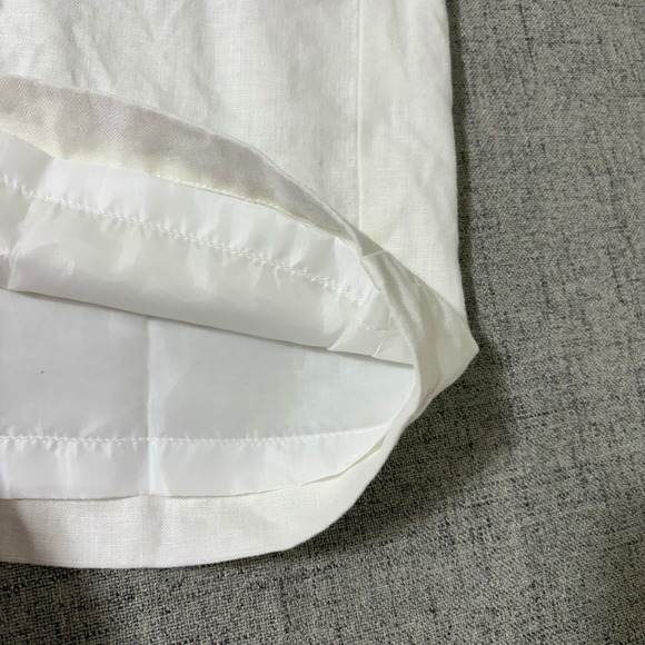 Tommy Bahama Pant Women 2 Cream Linen Blend Cargo Satin Lined Beach Travel - Picture 10 of 10